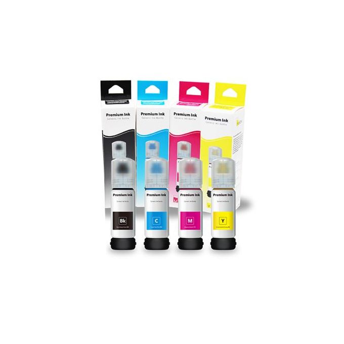 Kit Recharge D'Encre 4 Couleurs 70ML Pour Epson L3210 - Noir/Rouge/Jaune/Bleu
