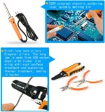 LEATBUY Network Crimp Tool Kit for RJ45/RJ11/RJ12/CAT5/CAT6/Cat5e/8P, Professional Crimper Connector Stripper Cutter, Computer Maintenance Lan Cable Pliers Tester Soldering Iron...