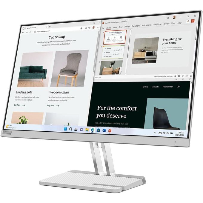 Lenovo Ecran Moniteur Full HD 27 Pouces 1920 x 1080 100 Hz Antireflet HDMI
