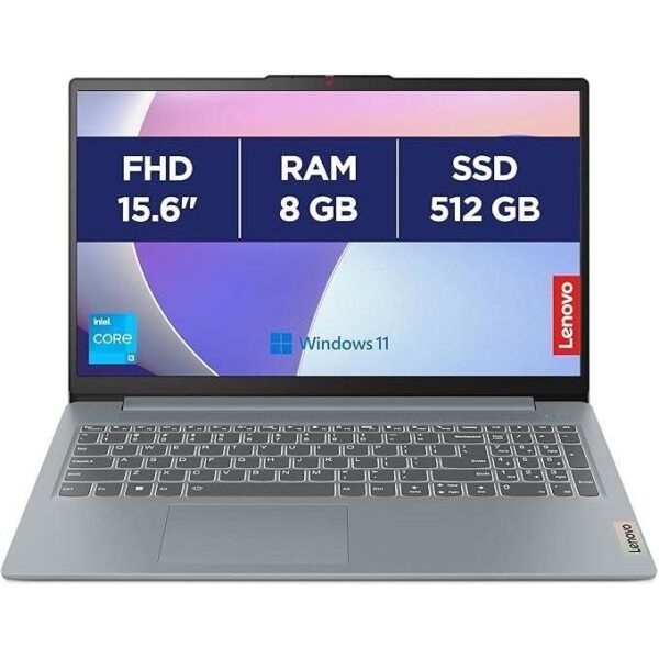 Lenovo Ideapad Slim 3 15IAH8 - Ordinateur portable Intel Core i5 - 2.5 GHz - 8 Go RAM - 512GB SSD - Gris Arctique - Écran 15.6 pouces - Windows 11 - Garantie 12 mois