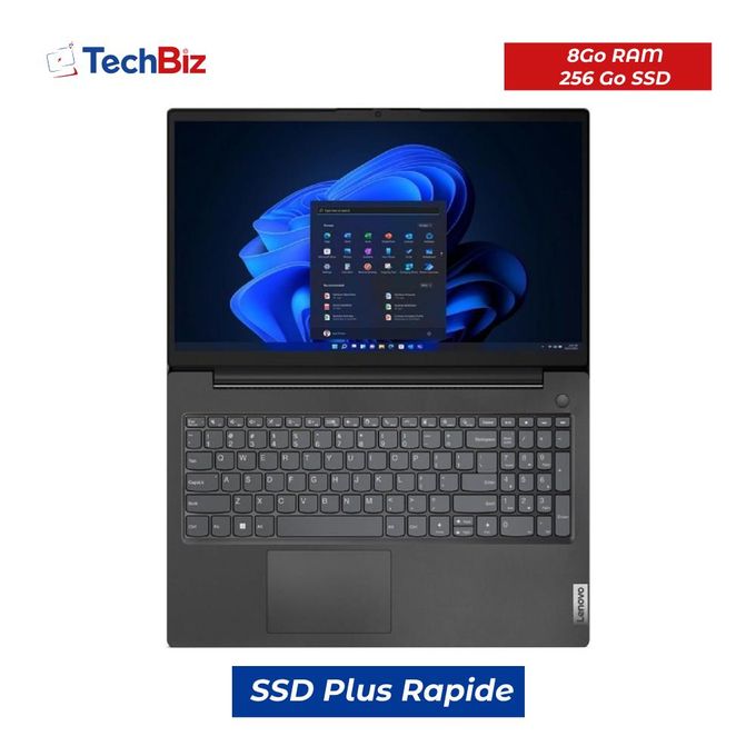 Lenovo V15 - Intel Celeron - Dual Core - 8Go RAM - 256Go SSD - 15" - Win11 - Noir - Garantie 12 Mois