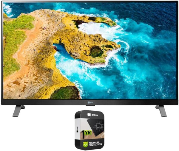 LG 27LQ625S-PU 27 inch Class LED Full HD Smart TV with webOS Bundle with 1 YR CPS Enhanced Protection Pack