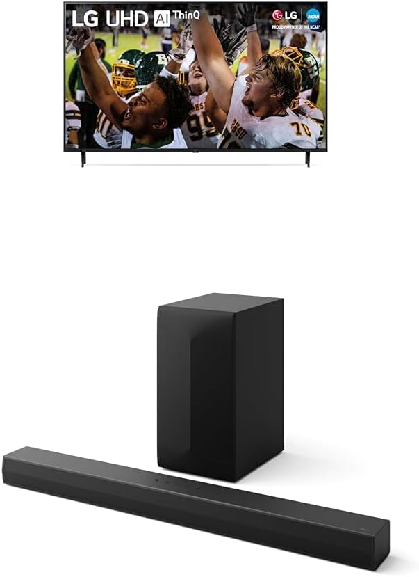 LG 55-Inch Class UR9000 Series Alexa Built-in 4K Smart TV (3840 x 2160),Bluetooth, Wi-Fi, USB, Ethernet, HDMI 60Hz Refresh Rate, AI-Powered 4K, 3.1 ch. Sound Bar with Dolby Audio