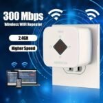 Mini Répéteur WiFi 300Mbps 2.4GHz,amplificateur De Signal WiFi,extension De Réseau Sans Fil,booster