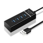 Multi HUB Splitter D'extension USB 3.0 à Haute Vitesse 4 Ports USB 3.0-Blanc
