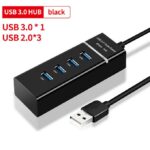 Multi HUB Splitter D'extension USB 3.0 à Haute Vitesse 4 Ports USB 3.0-noir