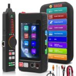 Multifunction RJ45 Network Caber Tester, UTP Cable Tester Ethernet Cable Tracer, 4" IPS Touch Screen Support Network Tools, Digital Multi-Meter, VFL,OPM, POE++ Detect,RJ45 TDR,...