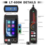 Multifunction RJ45 Network Caber Tester, UTP Cable Tester Ethernet Cable Tracer, 4" IPS Touch Screen Support Network Tools, Digital Multi-Meter, VFL,OPM, POE++ Detect,RJ45 TDR,...