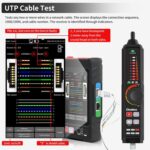 Multifunction RJ45 Network Caber Tester, UTP Cable Tester Ethernet Cable Tracer, 4" IPS Touch Screen Support Network Tools, Digital Multi-Meter, VFL,OPM, POE++ Detect,RJ45 TDR,...