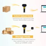 NADAMOO Wireless Barcode Scanner 328 Feet Transmission Distance USB Cordless 1D Laser Automatic Barcode Reader Handhold Bar Code Scanner with USB Receiver for Store,...