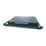Netlink Tiroir Optique Coulissant 19 Pouces, 1U Pour 24 Fibres SC Avec 12 Traversées SC En Monomode