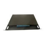 Netlink Tiroir Optique Coulissant 19 Pouces, 1U Pour 24 Fibres SC Avec 12 Traversées SC En Monomode