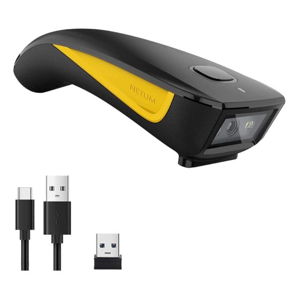 NETUM QR Code Scanner, Mini Barcode Scanner Bluetooth Compatible, Small Portable USB 1D 2D Bar Code Scanner for Inventory, 2.4G Cordless Image Reader for Tablet iPhone iPad...