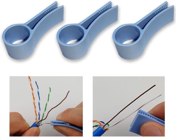 Network Cable Untwist Tool, Engineer Wire Straightener for CAT5/CAT5e/CAT6/CAT7 Wires Pair Separator Tools Quickly & Easily Untwists (3)