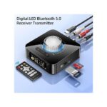 Nouvel émetteur Récepteur Audio Bluetooth 5.0 2 En 1, Convertisseur Adaptateur Audio AUX - Noir