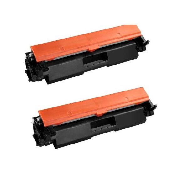 Pack De 2 Cartouches Toners Compatibles 17A / 17X- HCF217A - Noir