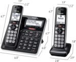 Panasonic Cordless Phone with Advanced Call Block, Link2Cell Bluetooth, One-Ring Scam Alert, and 2-Way Recording with Answering Machine, 5 Handsets - KX-TGF975B (Black with...