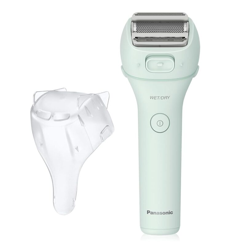 Panasonic Electric Bikini Trimmer, Women's Waterproof, Full-Body Cordless Electric Razors for Women with Bikini Attachments, 3 Hypoallergenic Blades, for Travel, Shower and...