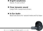 Panasonic ErgoFit Wired Earbuds, 3.5mm Jack In-Ear Headphones Wired with Dynamic Crystal-Clear Sound and Ultra Soft Ergonomic Custom-Fit Earpieces (S/M/L), for Phones and...