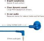 Panasonic ErgoFit Wired Earbuds with Microphone, 3.5mm Jack Headphones with Mic and Call Controller, Ergonomic Custom-Fit Earpieces (S/M/L), for Phones and Laptops -...
