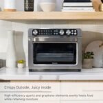 Panasonic FlashXpress Family Size Air Fryer Toaster Oven Combo, 11 Cooking Functions, 1800W PFAS-Free, Double Infrared Heating, Temperature Control Dial, Stainless Steel - NB-G211P