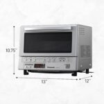Panasonic FlashXpress Toaster Oven Countertop, 4-Slice Compact Size with Double Infrared Heating, 6 Auto Cook Options and Precise Temperature Control, 1300W - NB-G110P (Silver)