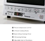 Panasonic FlashXpress Toaster Oven Countertop, 4-Slice Compact Size with Double Infrared Heating, 6 Auto Cook Options and Precise Temperature Control, 1300W - NB-G110P (Silver)