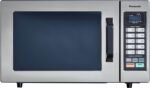 Panasonic NE-1054F Compact Light-Duty Countertop Commercial Microwave Oven with 10 Programmable Memory and Touch Screen Control, 1000W of Cooking Power, 0.8 Cu. Ft, Stainless Steel