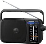 Panasonic Portable AM / FM Radio, Battery Operated Analog Radio, AC Powered, Silver (RF-2400D)