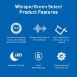 Panasonic WhisperGreen Select Ceiling Mount Exhaust Fan with LED Light, Customizable, 110-130-150 CFM, FV-1115VKL3