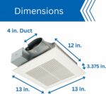 Panasonic WhisperValue Ceiling/Wall Mount Bathroom Exhaust Fan, 50-80-100 CFM, FV-0510VS1