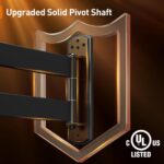 Perlegear Corner TV Wall Mount Long Arm TV Mount Bracket for 32-75 Inch TVs-Full Motion Wall Mount with 32.37” Extension & Swivel Articulating Arm & Tilt, MAX VESA 600x400mm,...