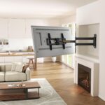 Perlegear Corner TV Wall Mount Long Arm TV Mount Bracket for 32-75 Inch TVs-Full Motion Wall Mount with 32.37” Extension & Swivel Articulating Arm & Tilt, MAX VESA 600x400mm,...