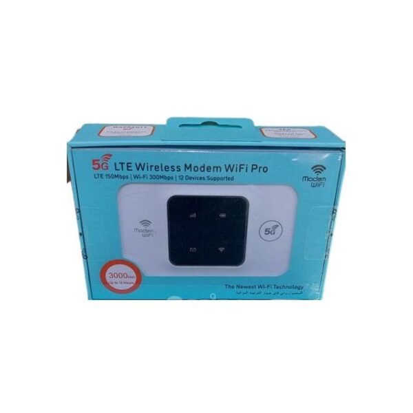 Pocket Wifi Pro Universel 5G LTE - 12 Heures Autonomie 3.000 Mah