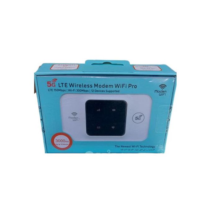 Pocket Wifi Pro Universel 5G LTE - 12 Heures Autonomie 3.000 Mah