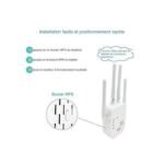 Répéteur Amplificateur De Signal WiFi - 2 Ports Rj45 Ethernet Avec WPS 300Mbps 2,4 GHz Sans Fil