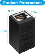 RJ45 Coupler, Ethernet Coupler-Female to Female Internet Network Cable Extender for Cat7/Cat6/Cat5e/Cat5, 8 Pack