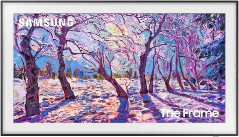 Samsung 32-Inch Class QLED The Frame LS03C Series, Quantum HDR, Art Mode, Anti-Reflection Matte Display, Slim Fit Wall Mount Included, Smart TV w/Alexa Built-in (QN32LS03CB)