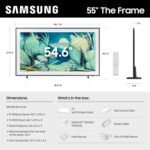Samsung 55-Inch Class The Frame LS03F 4K QLED Smart TV (2025 Model) Slim Fit Wall Mount, Modern Frame Design, NQ4 AI Gen2 Processor, Art Mode, Artful Picture Quality, Samsung...