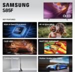 Samsung 77-Inch Class OLED 4K S85F Series, Vision AI Smart TV (2025 Model, 77S85F) Object Tracking Sound Lite w/Dolby Atmos, NQ4 AI Gen2 Processor, Contour Design, Color Booster...