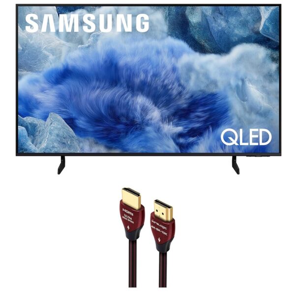 Samsung QN43Q8FAAFXZA 43 Inch Class QLED Q8F 4K Vision AI Smart TV with a WireLogic Ruby 8ft Ultra High Speed 4K-8K-10K HDMI Cable (2025)