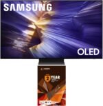 Samsung QN65S90FAFXZA 65 Inch 4K OLED Smart TV (2025) with Dolby Atmos and 2 Year Amber Protection Plan