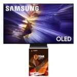 Samsung QN65S90FAFXZA 65 Inch 4K OLED Smart TV (2025) with Dolby Atmos and 2 Year Amber Protection Plan