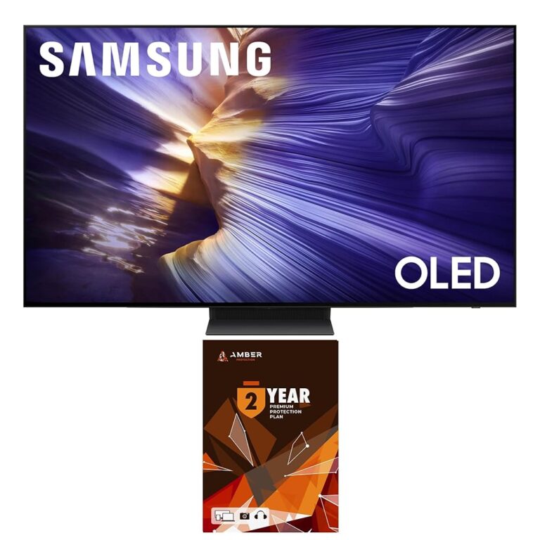 Samsung QN65S90FAFXZA 65 Inch 4K OLED Smart TV (2025) with Dolby Atmos and 2 Year Amber Protection Plan