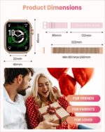 Smart Watch for Women Men Fitness: Smart Watch for iPhone&Android Bluetooth Call with SpO2 Sleep Heart Rate Monitor,IP68,Fitness Tracker with 120+Sport,Reloj Inteligente 30...