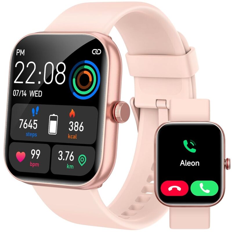 Smart Watch for Women, Smartwatch for iPhone & Android Bluetooth (Answer/Call) Built-in Alexa, 1.91" HD Fitness Tracker with 105+ Sport Modes, IP68 Waterproof, Sleep/Heart...