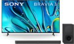 Sony 50 Inch 4K Ultra HD TV BRAVIA 3 LED Smart Google TV HT-S400 2.1ch Soundbar with Powerful Wireless subwoofer
