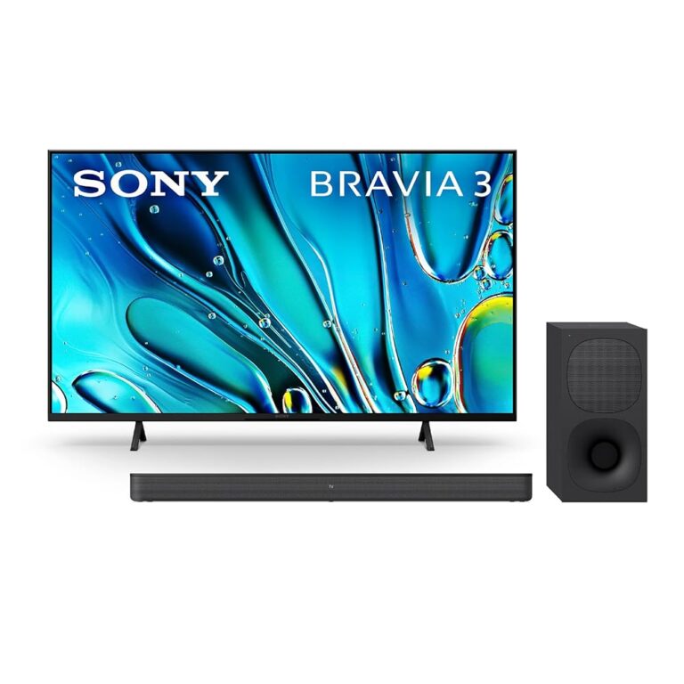 Sony 50 Inch 4K Ultra HD TV BRAVIA 3 LED Smart Google TV HT-S400 2.1ch Soundbar with Powerful Wireless subwoofer