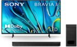 Sony 50 Inch 4K Ultra HD TV BRAVIA 3 LED Smart Google TV HT-S400 2.1ch Soundbar with Powerful Wireless subwoofer