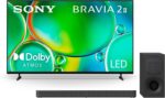 Sony BRAVIA 2 II 55 Inch 4K Ultra HD LED Smart TV (K-55S20M2, 2025) with HT-S400 2.1ch Soundbar and Wireless Subwoofer Bundle